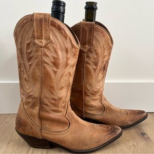 Aldo leather cowgirl boots